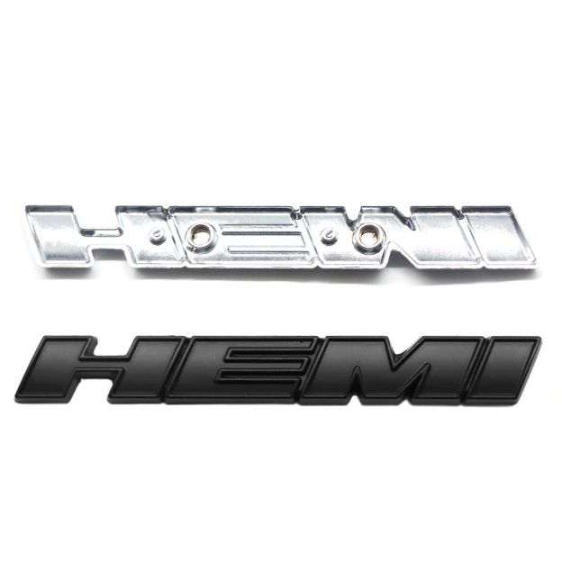 2Pcs 2011-2019 Charger Challenger Metal Hemi Badge Matte Black Dodge Decal Nameplate