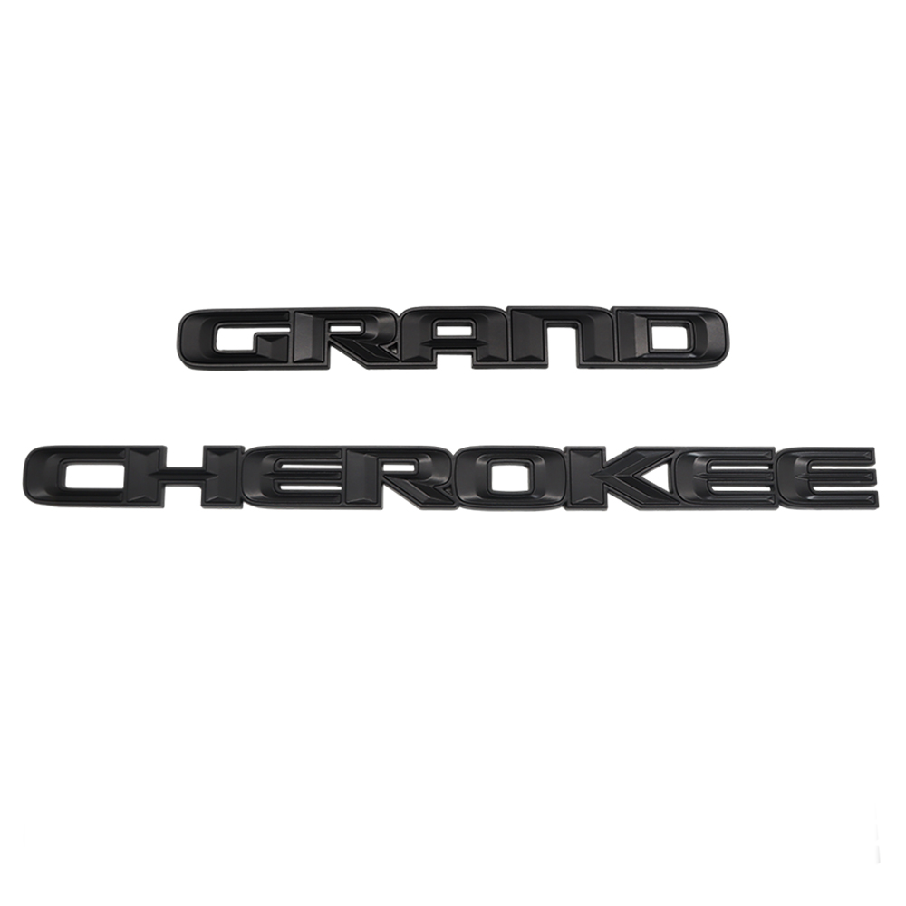 2Pcs 2017-2021 For Grand Cherokee Plastic Letters Matte Black Left Right Side