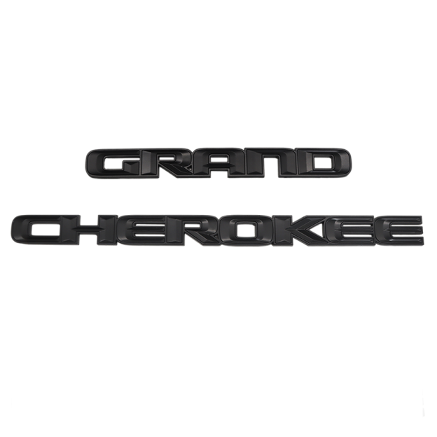 2Pcs 2017-2021 For Grand Cherokee Plastic Letters Matte Black Left Right Side