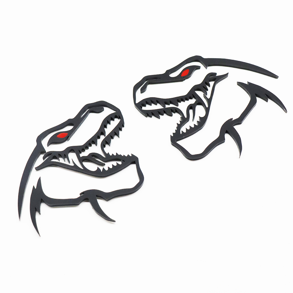 Universal RAM 1500 2500 3500 T-REX Dinosaur Head Black Badge Dodge