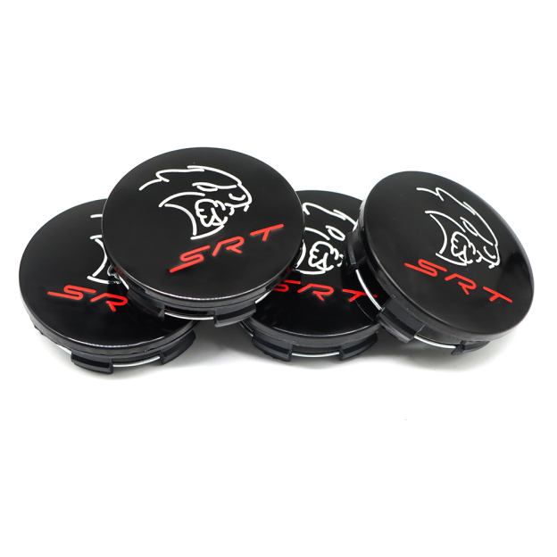 4PCS 2011-2023 Charger Challenger Durango Grand Cherokee SRT Wheel Center Caps 63mm Gloss Black Dodge 5QW99RXFAA
