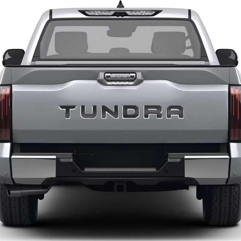 1Pc 2022-2026 Tundra ABS Plastic 3D Raised Rear Trunk Tailgate Letters Matte Black Toyota