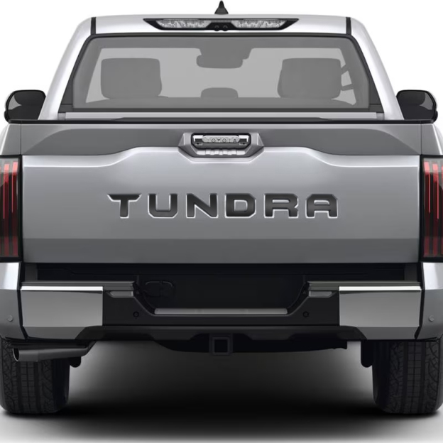 1Pc 2022-2026 Tundra ABS Plastic 3D Raised Rear Trunk Tailgate Letters Matte Black Toyota