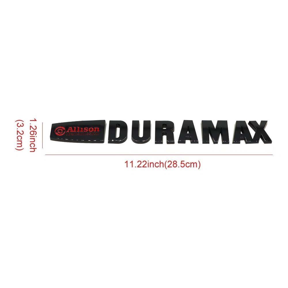 2Pc 2015-2020 Silverado Plastics Allison Duramax Letter Black Red Chevrolet