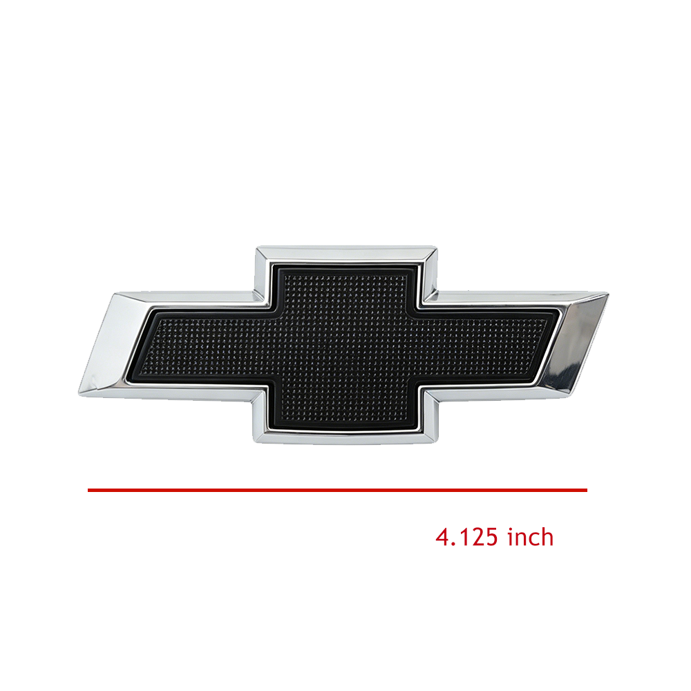 1Pc 2019-2024 Silverado Plastic Front Bowtie Grille Emblem Chrome Black Chevy 84293092