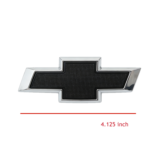 1Pc 2019-2024 Silverado Plastic Front Bowtie Grille Emblem Chrome Black Chevy 84293092