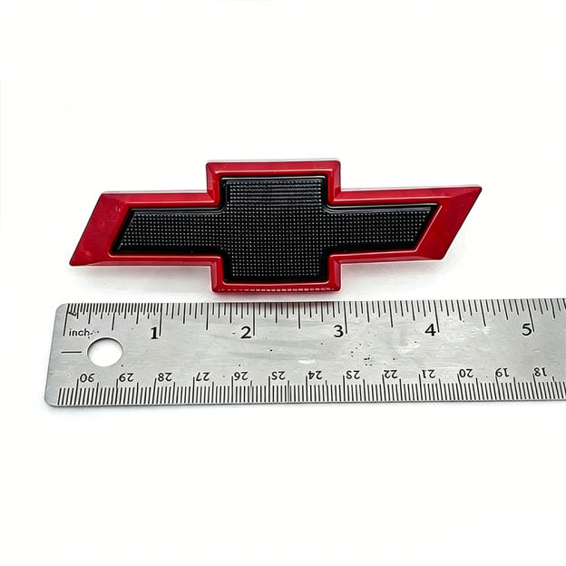 1Pc 2019-2024 Silverado Plastic Front Bowtie Grille Emblem Black Red Chevy 84293092