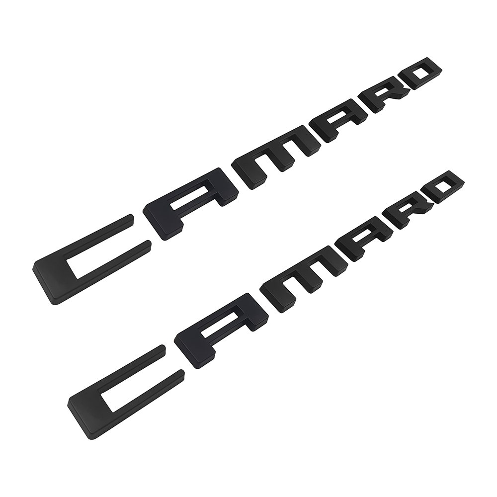 2PcS 2010-2015 Camaro ABS Plastics Letter Matte Black Chevrolet 