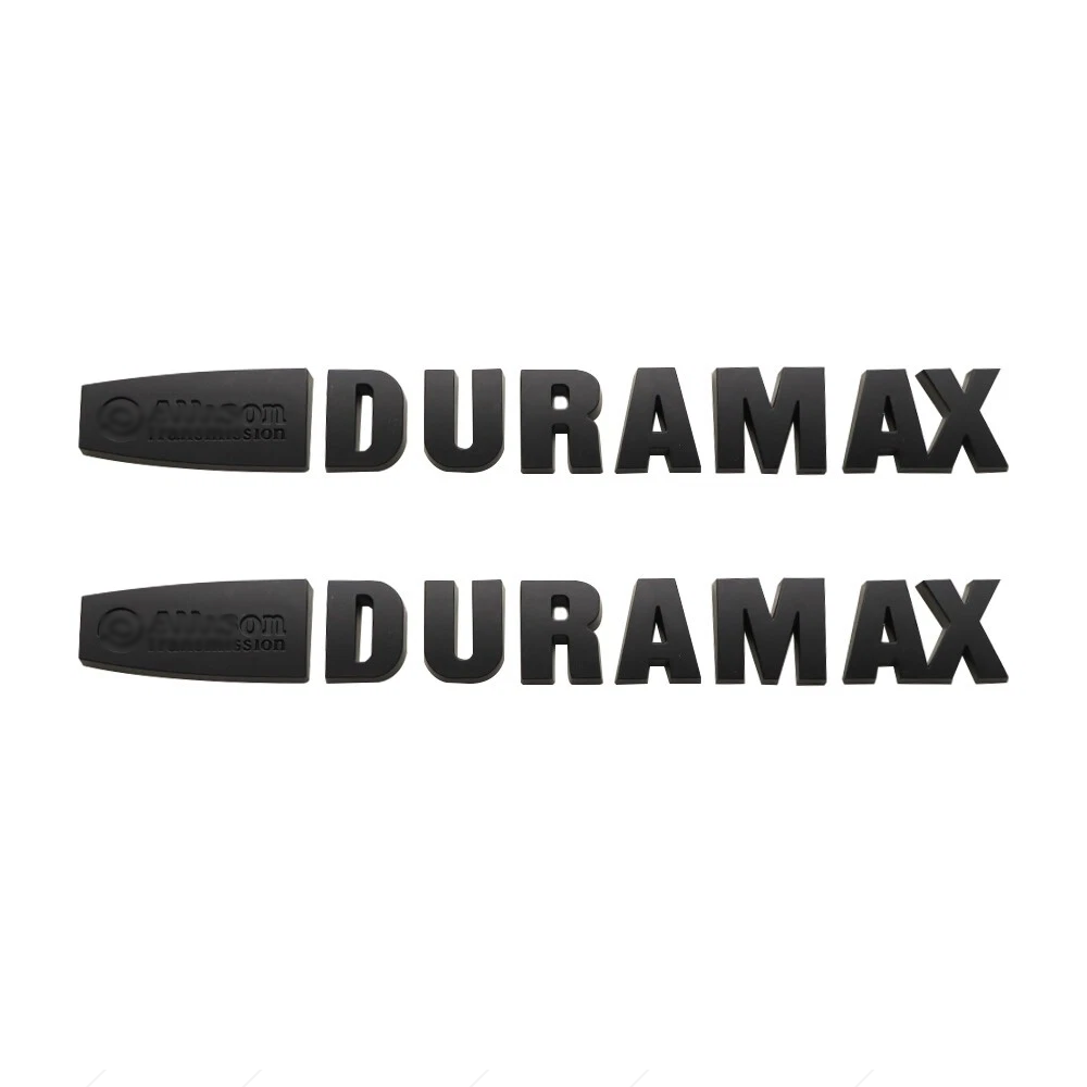 2Pcs 2015-2020 Silverado Sierra Plastics Allison Duramax Fender Letter Matte Black Chevrolet 22812931