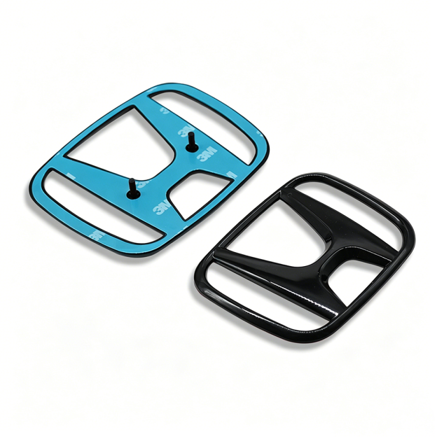 2Pcs 2021-2024 Civic ABS Front Grille Rear Emblem Gloss Black Honda 75722-TBA-A00