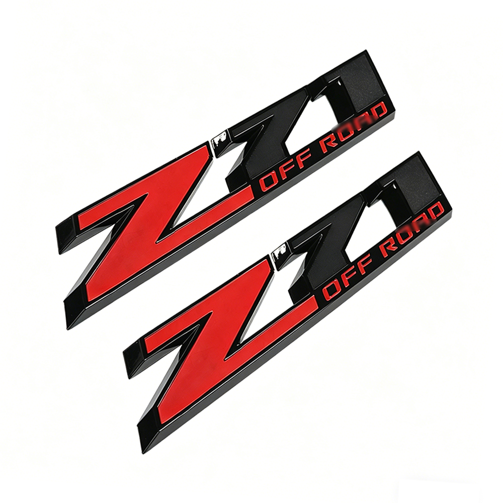 2Pc 2016-2020 Colorado Plastic Z71 Off Road Letter Black Red Chevrolet 84126998
