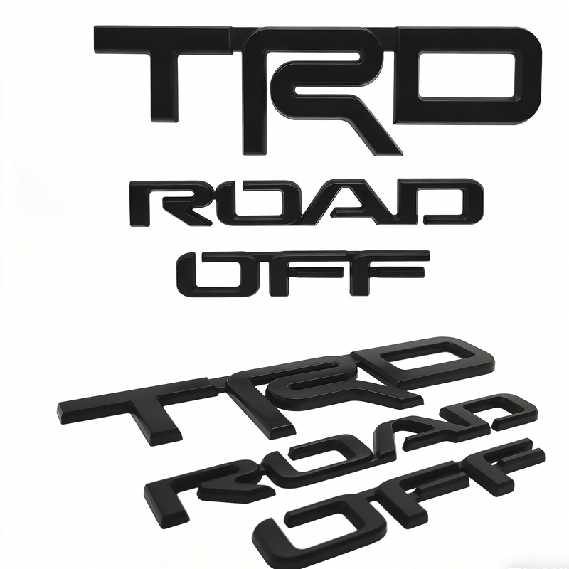 2PCS 4RUNNER ABS Off Road Letter Left & Right Side Quarter Matte Black Toyota PT413-0C230-02