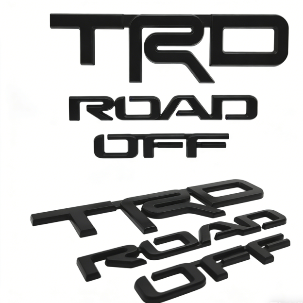 2PCS 4RUNNER ABS Off Road Letter Left & Right Side Quarter Matte Black Toyota PT413-0C230-02