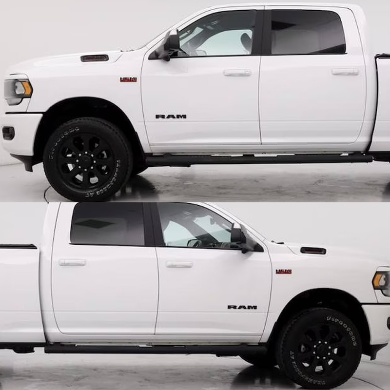 2Pcs Matte Black Front Door Side Emblems Badges Letters Nameplate for RAM 1500