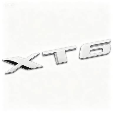 1PC XT6 Plastic SUV Rear Liftgate Letter Gloss Chrome Cadillac 84592291