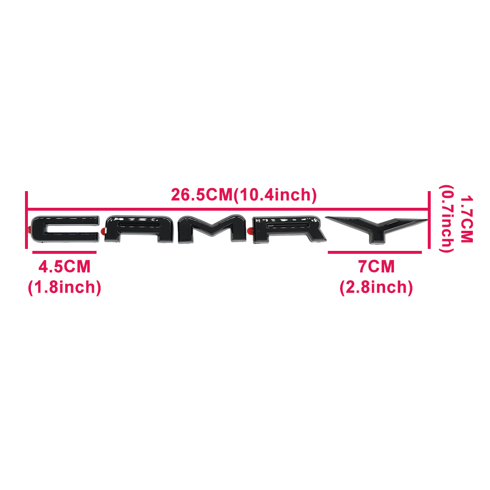 3PCS 2018-2024 CAMRY XSE Emblem Overlay Gloss Black Rear Cover Toyota 