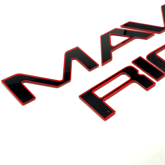 Ford MAVERICK 2022-2023 Letters Rear Tailgate Emblems Nameplate 3D Decal Sticker Balck Red