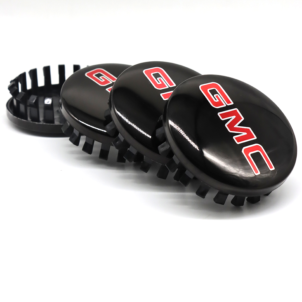 Black & Red 83mm Center Cap for GMC Sierra, Yukon & Chevrolet Silverado, Tahoe | OE# 22837060