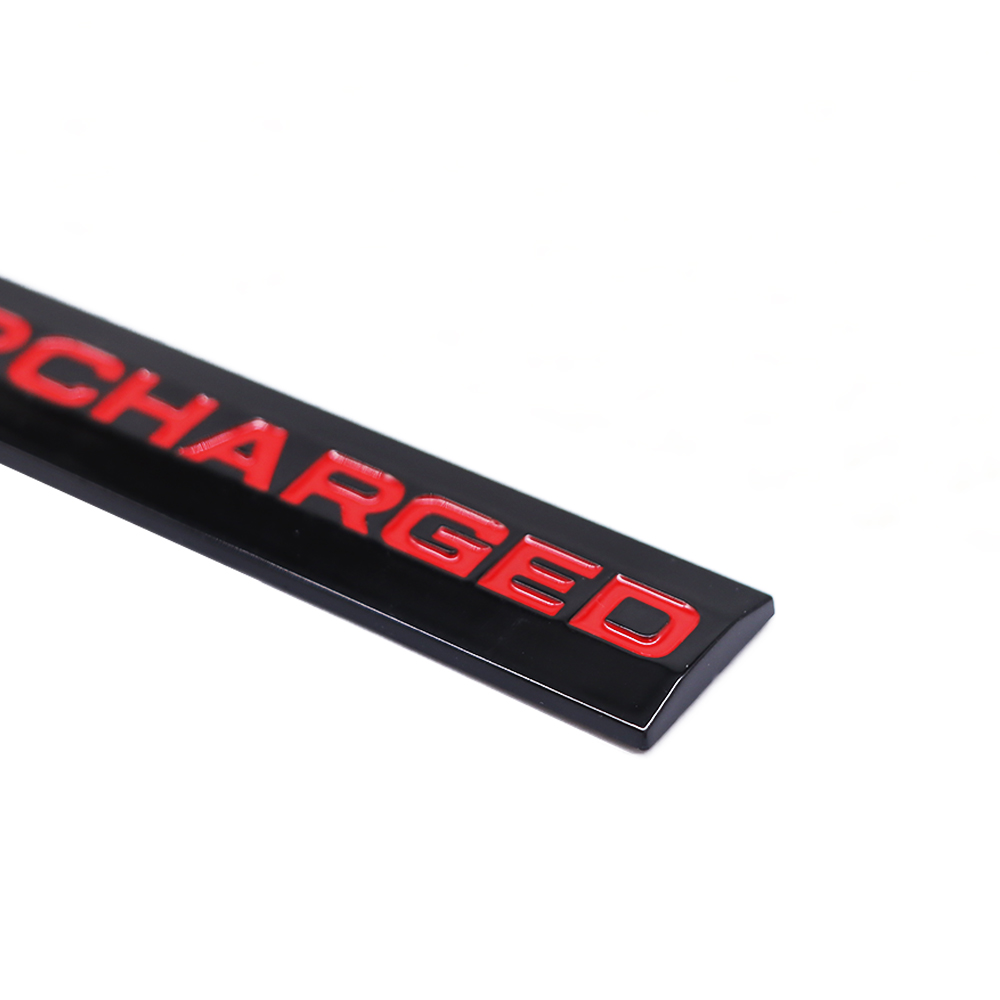 1Pcs Land Rover SUPERCHARGED Rear Tailgate Liftgate Letter Badge Metal Black White