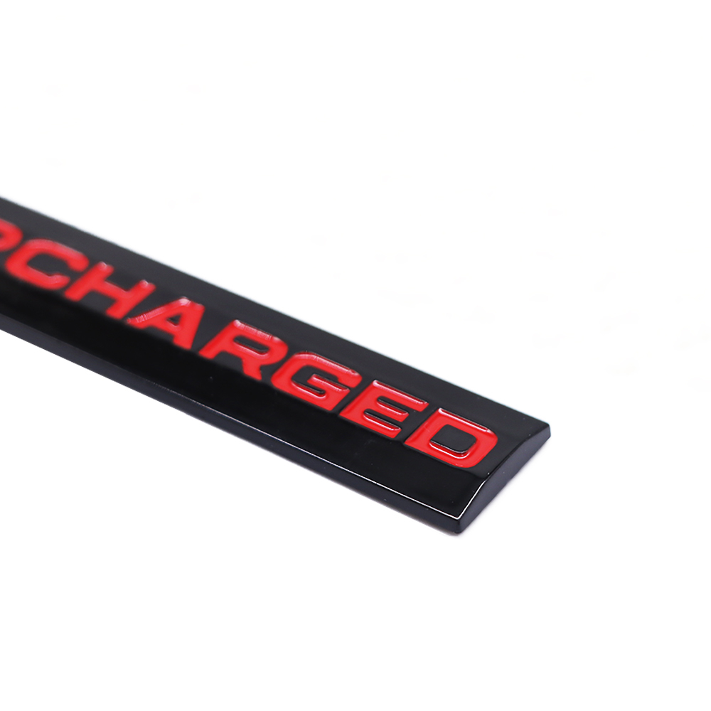 1Pcs Land Rover SUPERCHARGED Rear Tailgate Liftgate Letter Badge Metal Black White