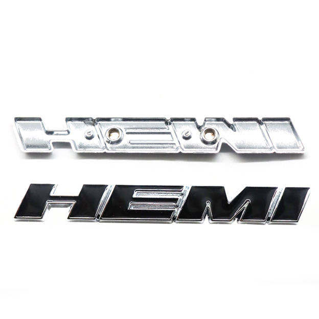 2Pcs 2011-2019  Charger Challenger Metal Hemi Badge Black Chrome Dodge 68085330AC