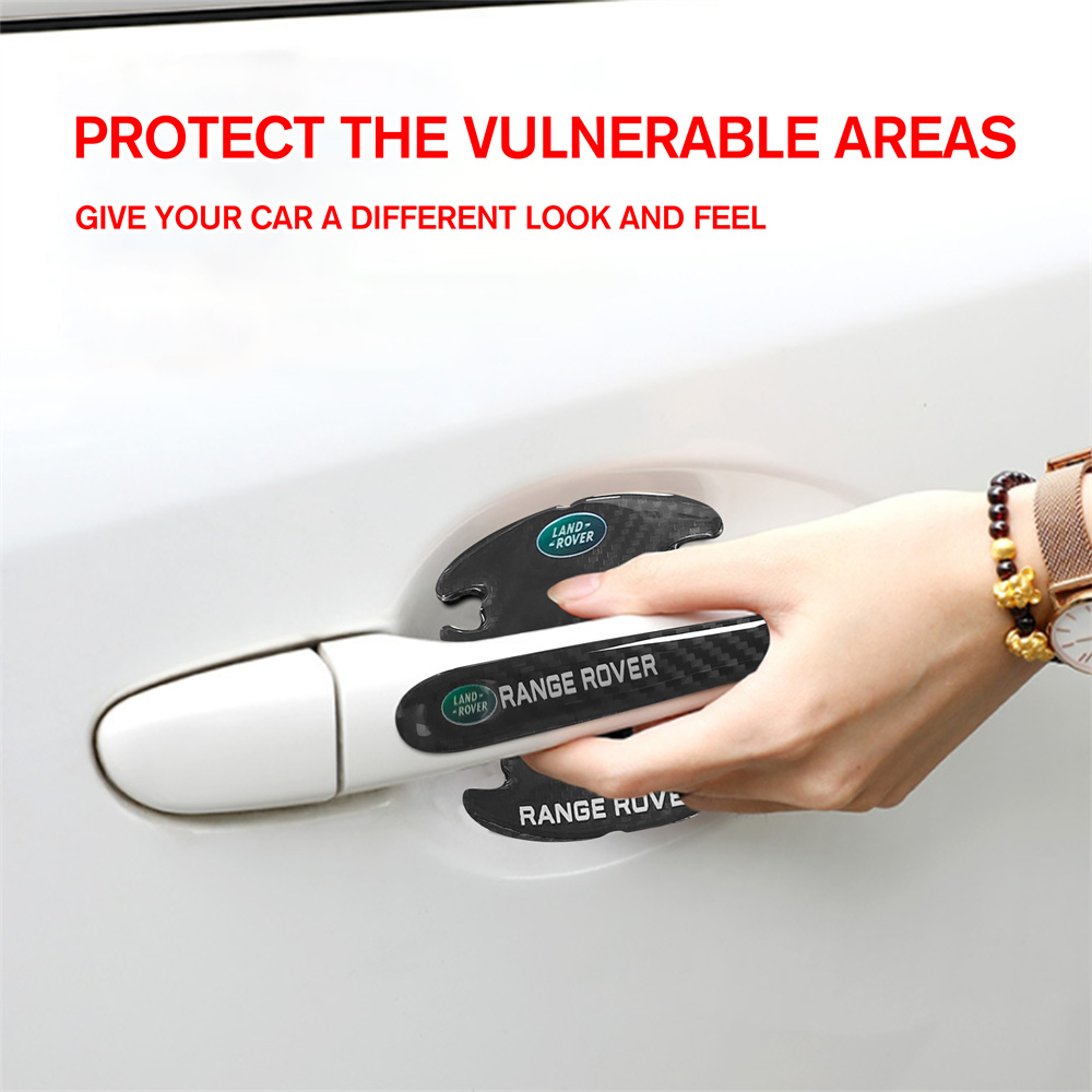 12PCS RANGE ROVER Car Door Sill Scuff Cover Sticker Handle Bowl Protector Land Rover