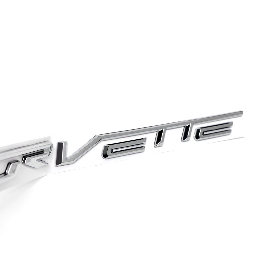 1PC 2014-2019 Corvette C7 R Z06 Plastic Rear Bumper 3D Letters Chrome Chevrolet 23465587