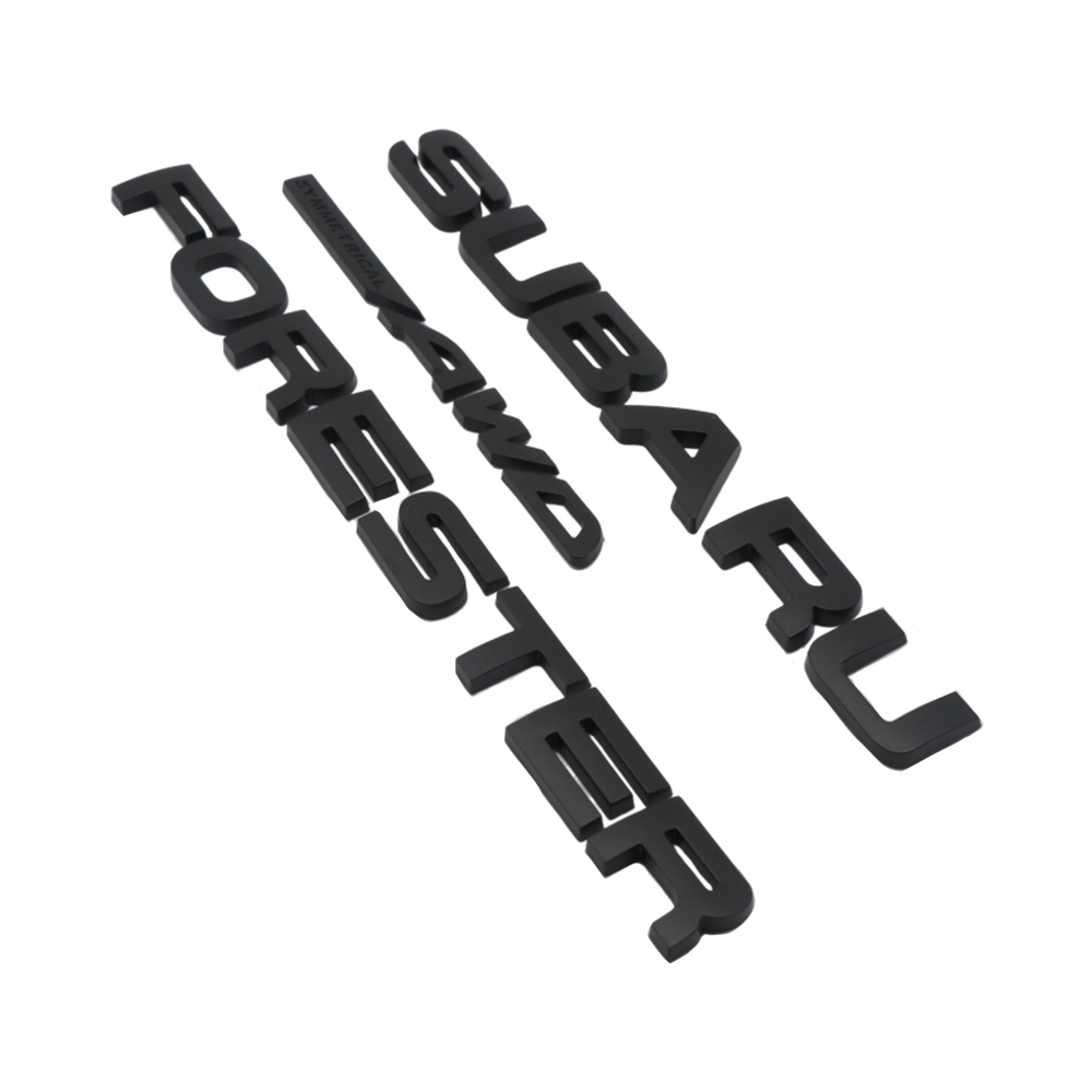Forester Plastic Door Liftgate Trunk Letters Matte Black Subaru 