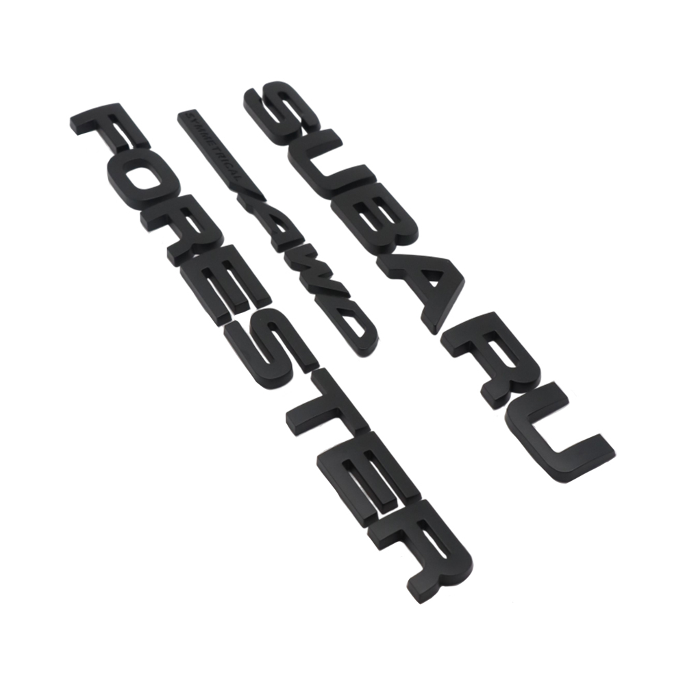 Forester Plastic Door Liftgate Trunk Letters Matte Black Subaru 