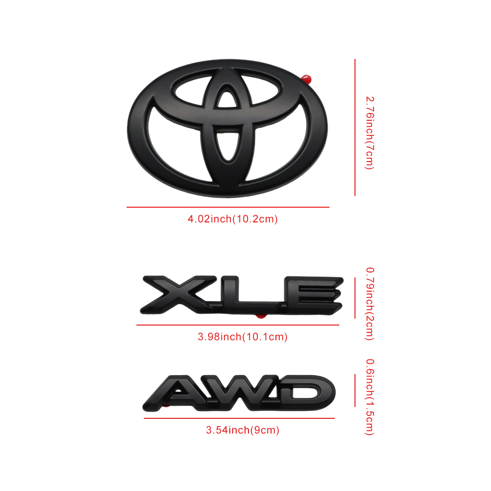  2024 2025 Grand Highlander XLE AWD Emblem Overlay Matte Black Toyota PT948-48244-02