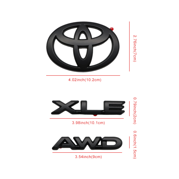  2024 2025 Grand Highlander XLE AWD Emblem Overlay Matte Black Toyota PT948-48244-02