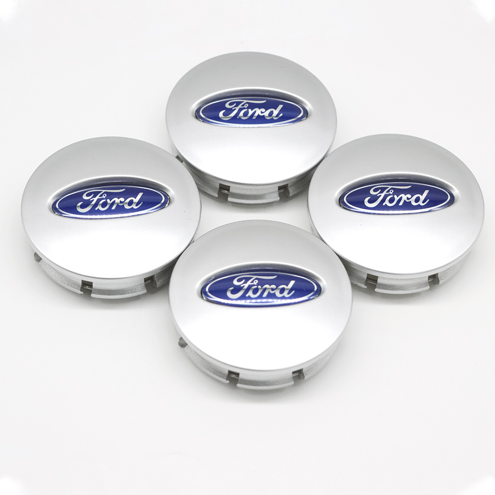4pcs Ford Flex Ranger Taurus Explorer Metal ABS Wheel Center Caps 66mm Chrome Blue Ford 6F2Z1130B