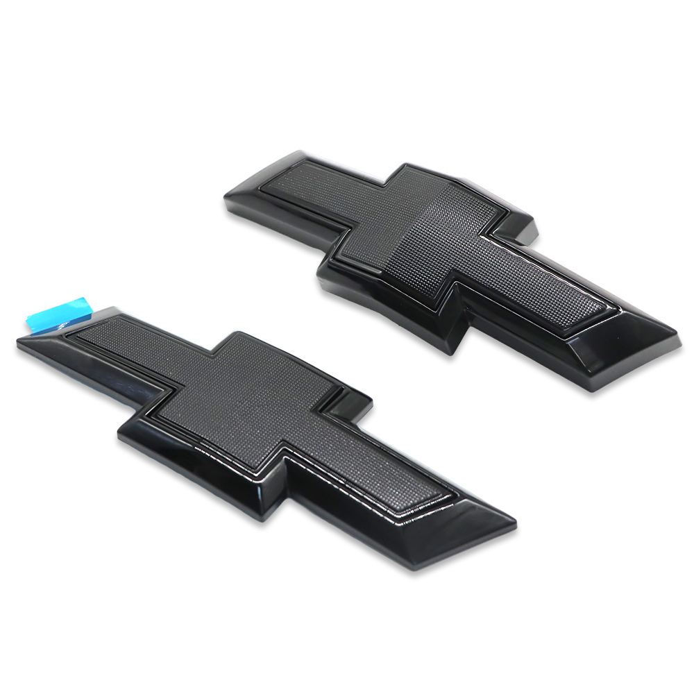 2PCS 2016-2024 Camaro Plastic Front Grille Emblem Gloss Black Chevrolet 84219485 23269466 23216040
