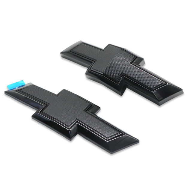 2PCS 2016-2024 Camaro Plastic Front Grille Emblem Gloss Black Chevrolet 84219485 23269466 23216040