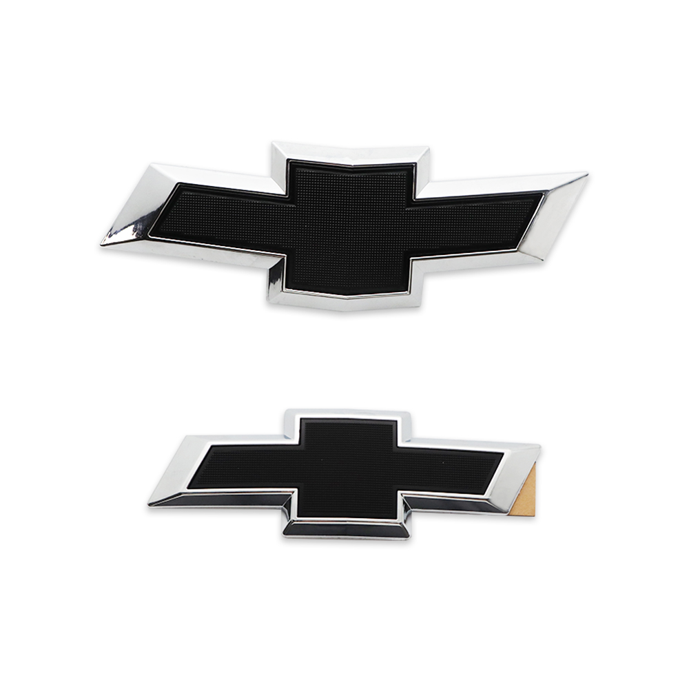 2PCS 2018-2023 Equinox Plastic Front Rear Bowtie Emblem Chrome Black Chevrolet 23136671