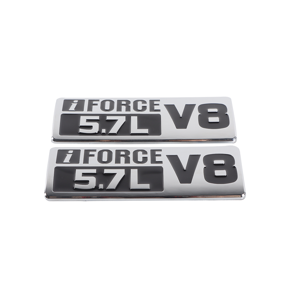 1Pc 2007-2021 Tundra ABS Plastic 5.7L V8 Iforce 3D Side Door Badge Chrome Black Toyota 754720C050
