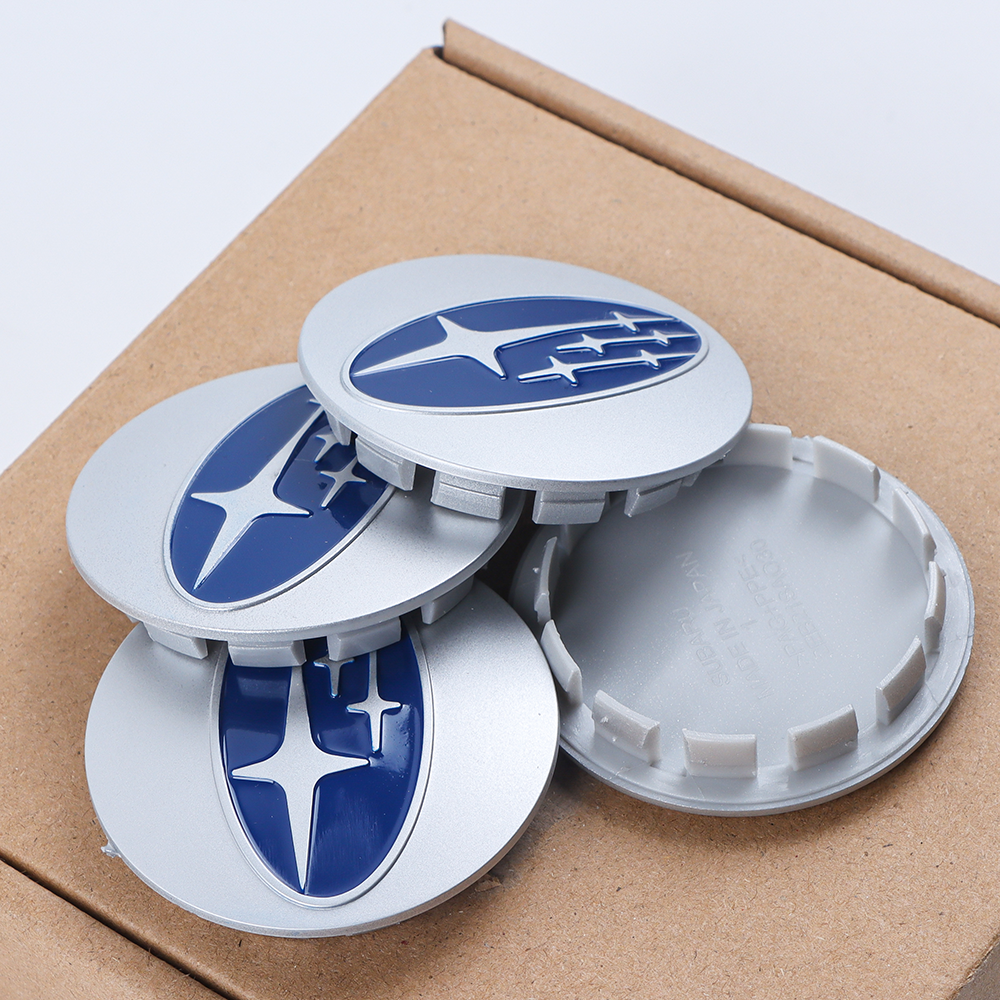 4Pcs 2012-2020 Outback Forester ABS Plastic Wheel Center Caps Rims Silver Blue Subaru 28821SA030X