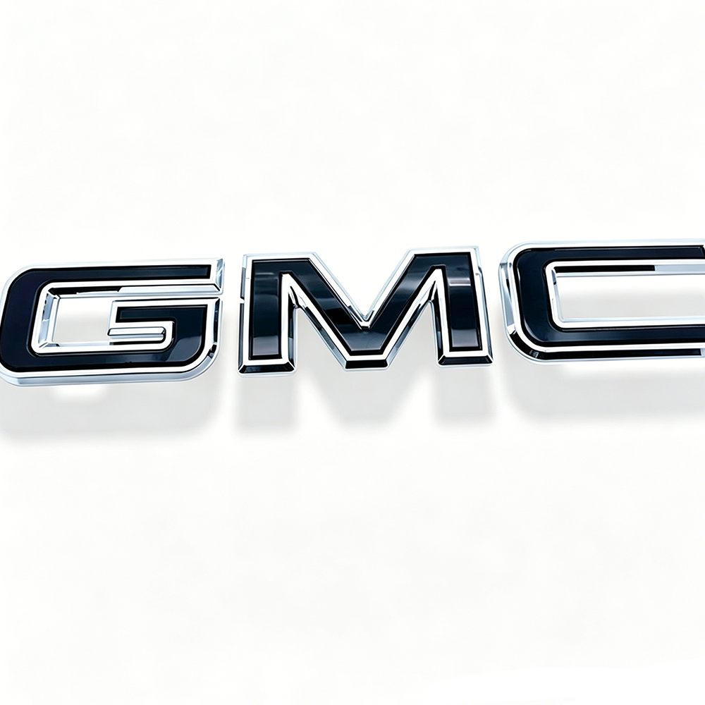 1Pc 2019-2025 Sierra Yukon Canyon ABS Plastic Front Grille Emblem Chrome Black GMC