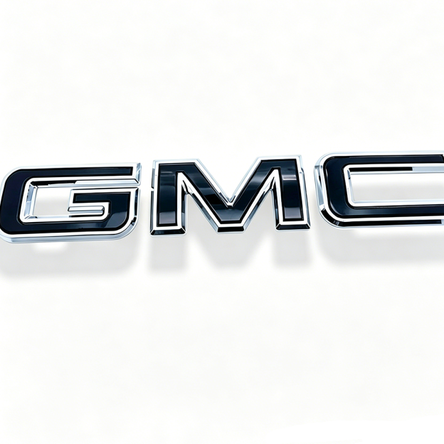 1Pc 2019-2025 Sierra Yukon Canyon ABS Plastic Front Grille Emblem Chrome Black GMC