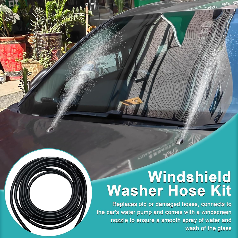 Windshield Washer Nozzle Kit with Hose For Dodge Grand Caravan 4805742AB