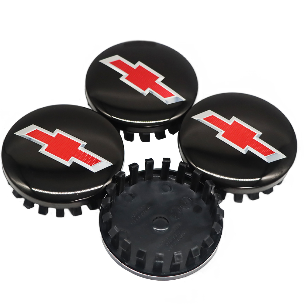 Black & Red 83mm Center Cap for Chevrolet Silverado, Suburban, Tahoe | OE# 22837060