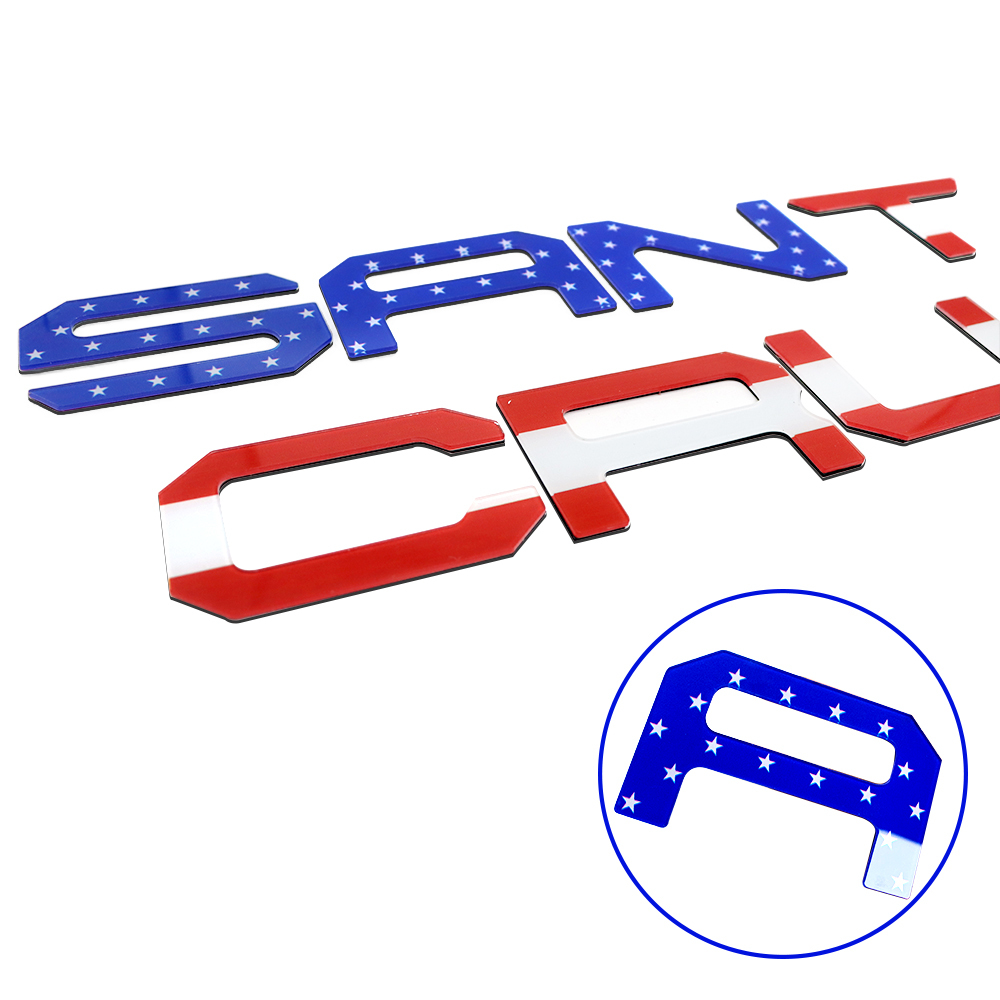 2022-2025 Santa Cruz Acrylic Tailgate Insert Letter US Flag Hyundai 