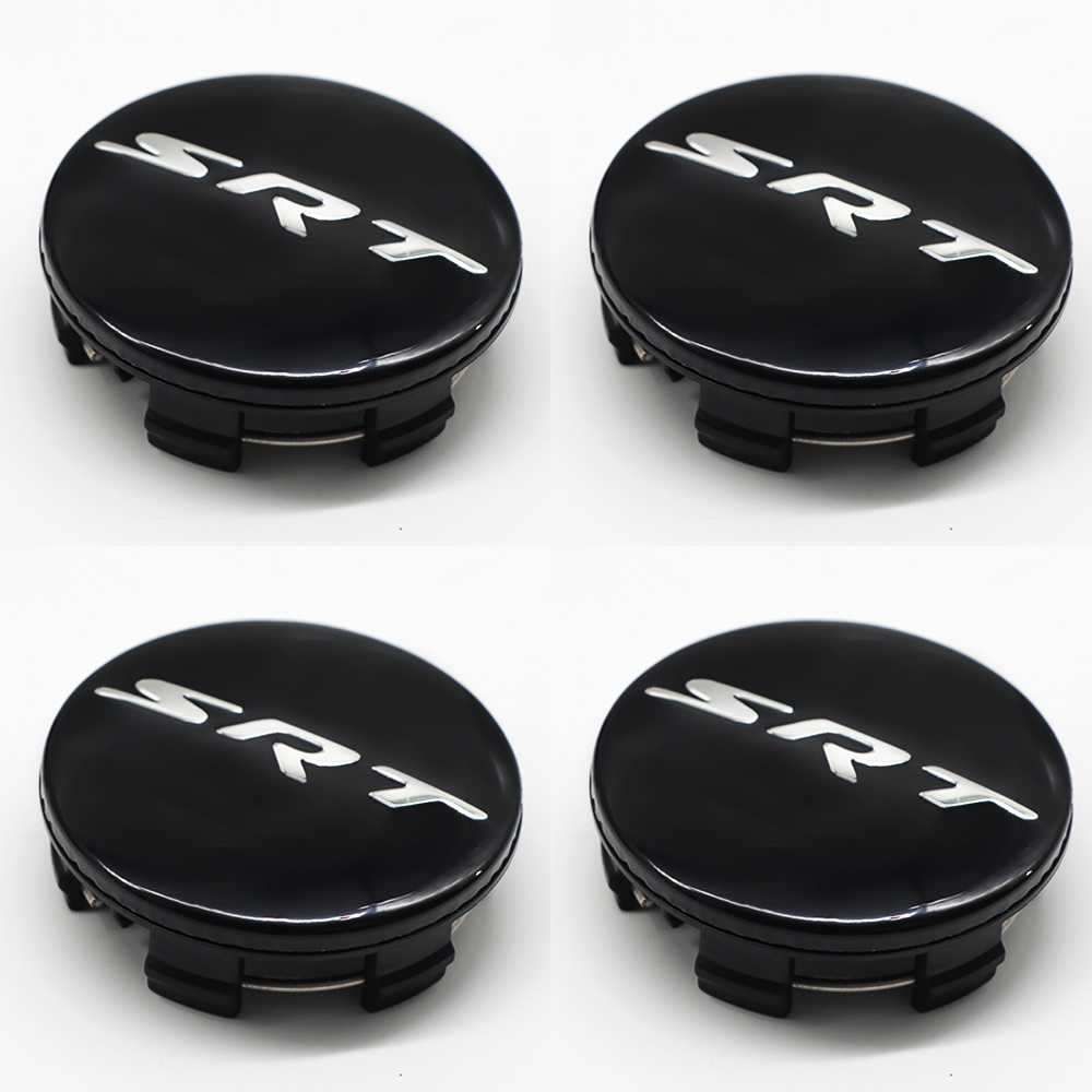4PCS 2011-2023 Charger Challenger Durango Grand Cherokee SRT Wheel Center Caps 63mm Gloss Black Dodge 5QW99RXFAA