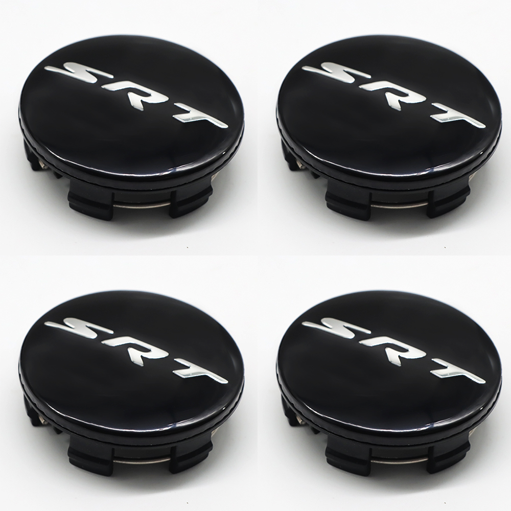 4PCS 2011-2023 Charger Challenger Durango Grand Cherokee SRT Wheel Center Caps 63mm Gloss Black Dodge 5QW99RXFAA