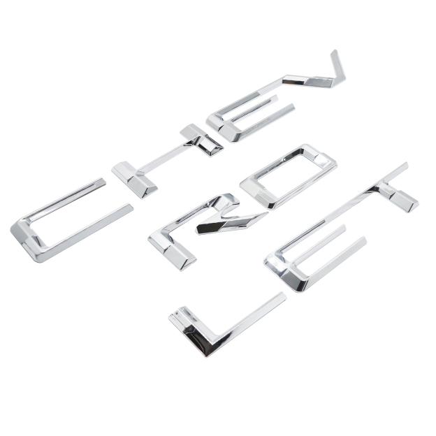 2019-2026 Silverado 1500 2500/3500HD ABS Plastic Tailgate Insert Letter Gloss Chrome Chevrolet
