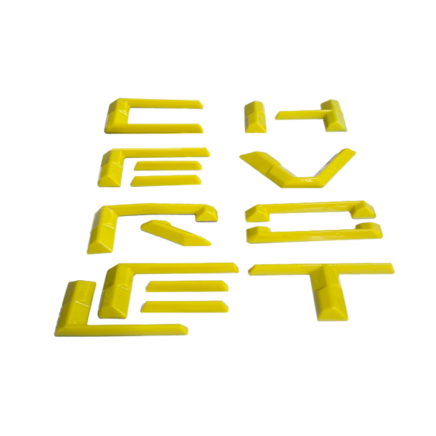 2019-2023 Silverado 1500 Plastic Front Grille 3D Insert Letters Gloss Yellow Chevrolet