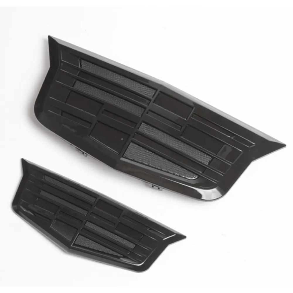 2PCS 2015-2017 XTS CT6 XT5 ATS Plastic Front Grille Rear Trunk Emblem All Black Cadillac