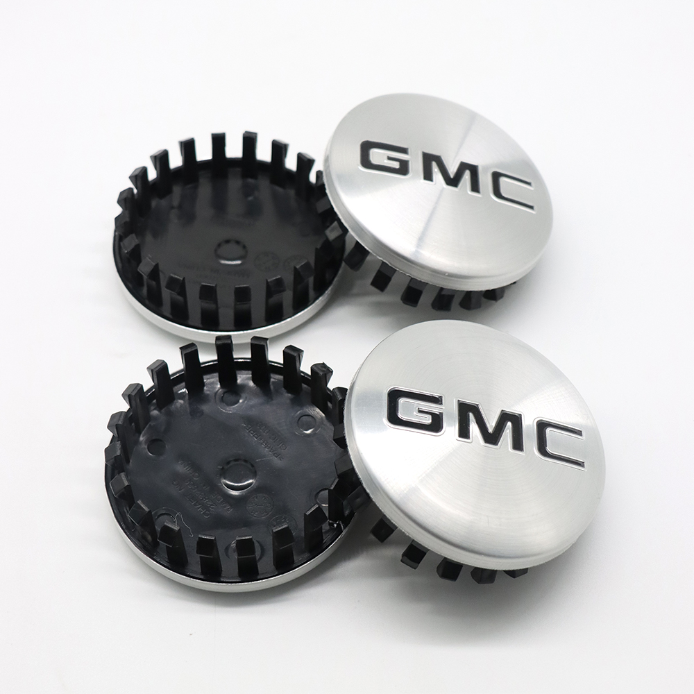 4Pcs 2014-2017 Sierra Yukon Denali Plastic Wheel Center Cap Matte Silver Black 83mm GMC 22837060