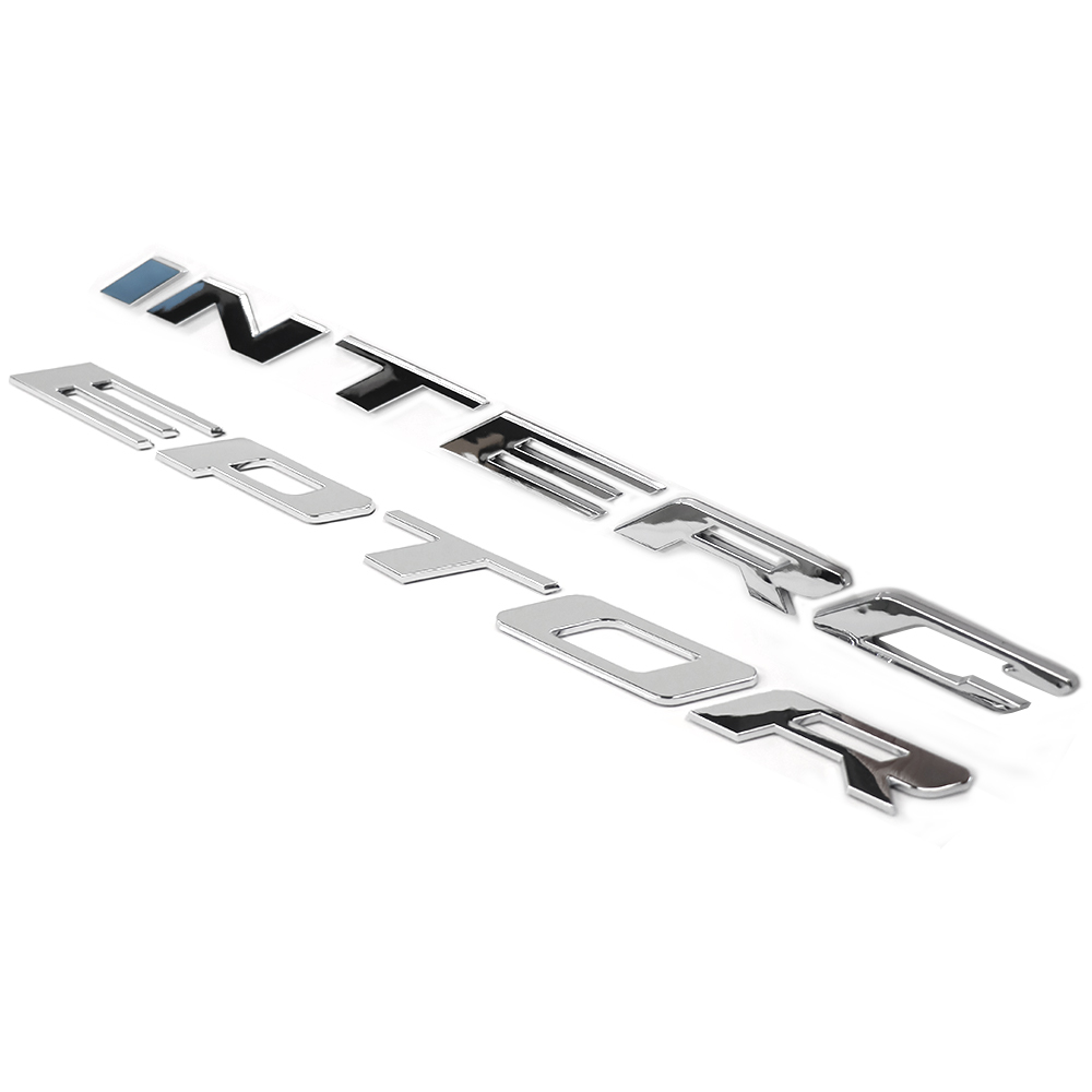 2014-2019 Explorer Interceptor Front Hood Letters ABS Chrome Ford 3D Raised Stickers Decals