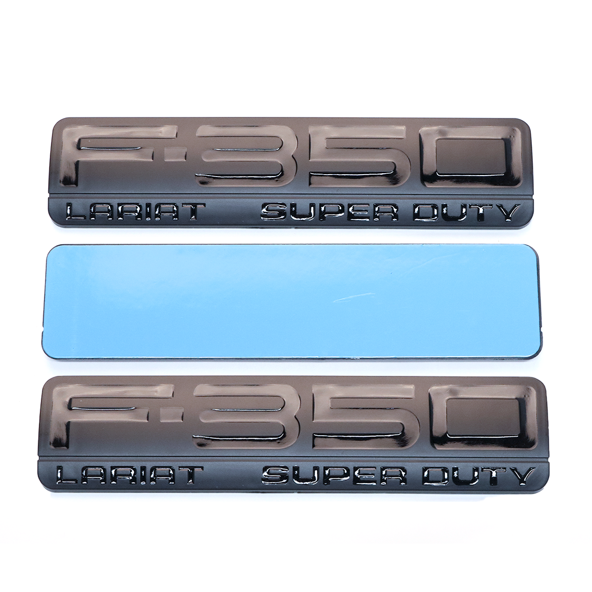 3Pcs 2005-2007 F-350 Lariat Super Duty Fender & Tailgate Badge ABS Black Ford 3D Sticker Decal Nameplate